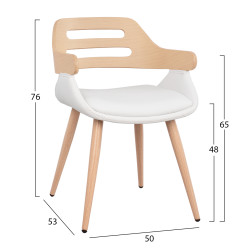 Πολυθρονακι συνεργασιασ superior pro sonama μe λευκο pu hm8491.02 50χ53χ76υ εκ. ** Πολυθρονακι συνεργασιασ superior pro sonama μe λευκο pu hm8491.02 50χ53χ76υ εκ. **