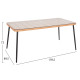 Σετ τραπεζαριασ 7τμχ allegra hm10495 wicker μπεζ-μεταλλο μαυρο **