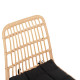Σετ τραπεζαριασ 7τμχ allegra hm10495 wicker μπεζ-μεταλλο μαυρο **