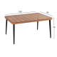 Σετ 7τμχ allegra wicker με τραπεζι 160x90x78υ μπεζ & μαυρο χρωμα hm10516 **