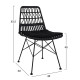 Σετ 7τμχ allegra wicker με τραπεζι 160x90x78υ μπεζ & μαυρο χρωμα hm10516 **