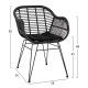 Σετ 7τμχ allegra wicker με τραπεζι 160x90x78υ μπεζ & μαυρο χρωμα hm10516 **