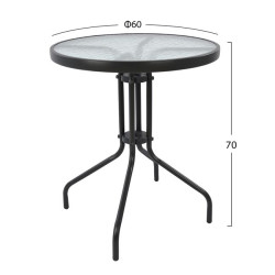 Σετ 3τμχ με τραπεζι lima φ60χ70υ & πολυθρονεσ laura γκρι χρωμα hm10467 ** Σετ 3τμχ με τραπεζι lima φ60χ70υ & πολυθρονεσ laura γκρι χρωμα hm10467 **