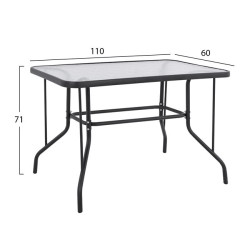 Σετ 5τμχ με τραπεζι adam 110χ60χ71υ & πολυθρονεσ laura γκρι χρωμα hm10472 ** Σετ 5τμχ με τραπεζι adam 110χ60χ71υ & πολυθρονεσ laura γκρι χρωμα hm10472 **