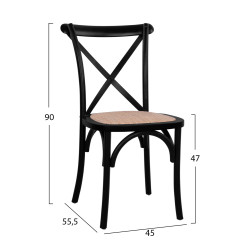 Καρεκλα owen στοιβαζομενη ξυλινη οξια μαυρο ματ με χιαστι πλατη hm8575.02 45x55,5x90yεκ ** Καρεκλα owen στοιβαζομενη ξυλινη οξια μαυρο ματ με χιαστι πλατη hm8575.02 45x55,5x90yεκ **