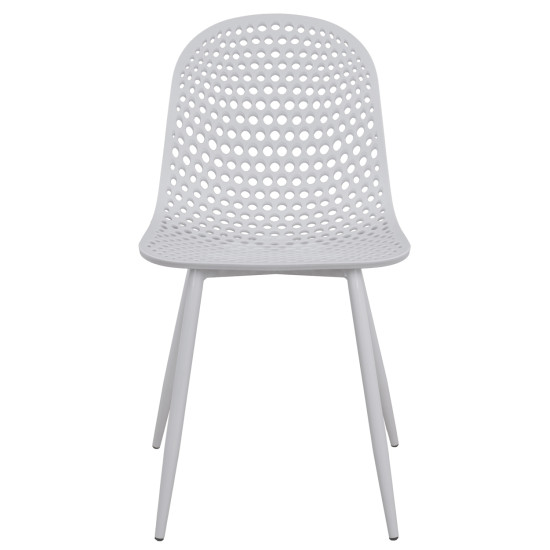 ΚΑΡΕΚΛΑ ΠΟΛΥΠΡΟΠΥΛΕΝΙΟΥ MILANA HM8512.01 ΛΕΥΚΟ ΜΕ ΜΕΤΑΛΛΙΚΑ ΠΟΔΙΑ 45X51X84Υ εκ. - 4τεμ **