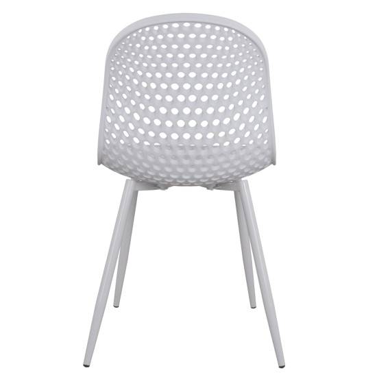 ΚΑΡΕΚΛΑ ΠΟΛΥΠΡΟΠΥΛΕΝΙΟΥ MILANA HM8512.01 ΛΕΥΚΟ ΜΕ ΜΕΤΑΛΛΙΚΑ ΠΟΔΙΑ 45X51X84Υ εκ. - 4τεμ **