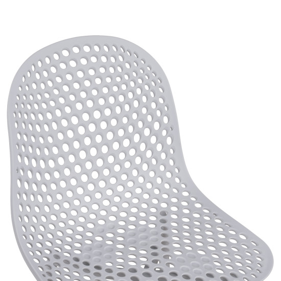 ΚΑΡΕΚΛΑ ΠΟΛΥΠΡΟΠΥΛΕΝΙΟΥ MILANA HM8512.01 ΛΕΥΚΟ ΜΕ ΜΕΤΑΛΛΙΚΑ ΠΟΔΙΑ 45X51X84Υ εκ. - 4τεμ **