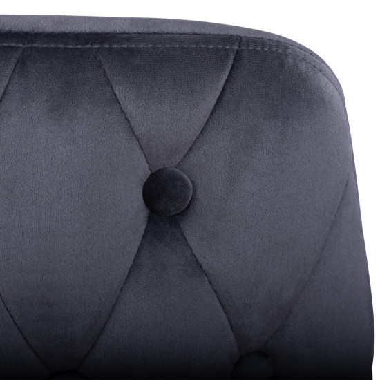 ΣΚΑΜΠΟ ΜΠΑΡ SERENITY HM8519.01 ΑΠΟ ΒΕΛΟΥΔΟ ΓΚΡΙ ΜΕ ΜΕΤΑΛΛΙΚΟ ΣΚΕΛΕΤΟ 51Χ57Χ110Υ εκ. - 2τεμ **