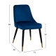 ΚΑΡΕΚΛΑ SERENITY HM8527.08 ΑΠΟ ΒΕΛΟΥΔΟ ΜΠΛΕ ΜΕ ΜΕΤΑΛΛΙΚΟ ΣΚΕΛΕΤΟ 51Χ58Χ83Υ εκ. - 2τεμ **