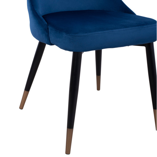 ΚΑΡΕΚΛΑ SERENITY HM8527.08 ΑΠΟ ΒΕΛΟΥΔΟ ΜΠΛΕ ΜΕ ΜΕΤΑΛΛΙΚΟ ΣΚΕΛΕΤΟ 51Χ58Χ83Υ εκ. - 2τεμ **