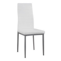 ΚΑΡΕΚΛΑ ΜΕΤΑΛΛΙΚΗ LADY HM0037.11 ΛΕΥΚΟ PU ΜΕΤΑΛΛΙΚΟ ΣΚΕΛΕΤΟ K/D 40x48x95Y εκ. - 4τεμ **