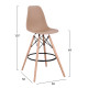 ΣΚΑΜΠΟ ΜΠΑΡ RENATA HM0173.45 ΚΑΠΟΥΤΣΙΝΟ 58x56x107Υ εκ. - 4τεμ **