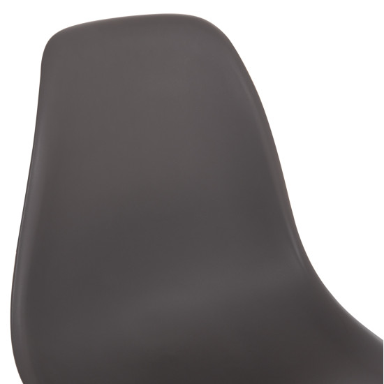 ΚΑΡΕΚΛΑ ΜΕ ΞΥΛΙΝΑ ΠΟΔΙΑ ΚΑΙ ΚΑΘΙΣΜΑ TWIST PP ΓΚΡΙ HM8460.10 46x50x82 εκ. - 4τεμ **