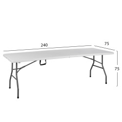 Τραπεζι catering-συνεδριου hm5681 240χ75χ75 βαλιτσα πτυσσομενο **