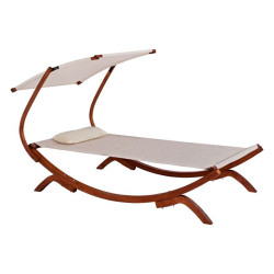 Ξαπλωστρα παραλιασ ξυλινη καρυδι-μπεζ με σκιαστρο colby hm5671.02 105x221x162υ εκ. ** Ξαπλωστρα παραλιασ ξυλινη καρυδι-μπεζ με σκιαστρο colby hm5671.02 105x221x162υ εκ. **