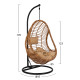 Κρεμαστη πολυθρονα φωλια callie hm5541.01 με wicker & μαξιλαρια μπεζ φ95χ195υ εκ. **