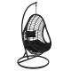 Κρεμαστη πολυθρονα φωλια callie hm5541.02 με μαυρο wicker & μαξιλαρια φ105χ195υ εκ. **