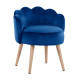 Σκαμπο με πλατη elise hm8628.08 απο μπλε βελουδο 55x52x60υ εκ. **