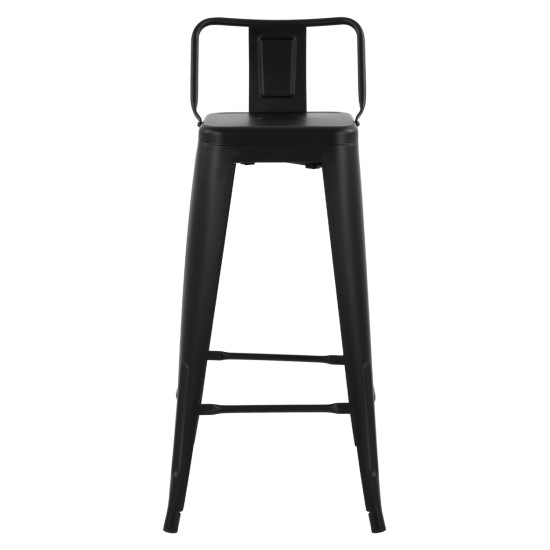 Σκαμπο bar μεταλλικο melita me πλατη μαυρο ματ 43χ43χ95υεκ. hm8643.22 ** Σκαμπο bar μεταλλικο melita me πλατη μαυρο ματ 43χ43χ95υεκ. hm8643.22 **