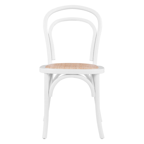 Ξυλινη καρεκλα βιεννησ aliyah στοιβαζομενη απο ξυλο οξιασ σε λευκο ματ hm8644.03 45x54x89 **