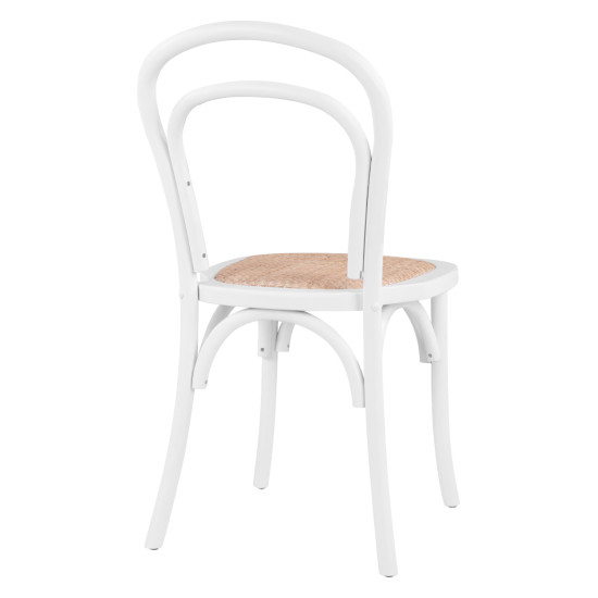 Ξυλινη καρεκλα βιεννησ aliyah στοιβαζομενη απο ξυλο οξιασ σε λευκο ματ hm8644.03 45x54x89 **