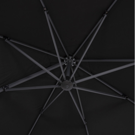 Ομπρελα alu επαγγελματικη κρεμαστη 3x3 360 μοιρων me μαυρο ακρυλικο πανι hm6025.03 **