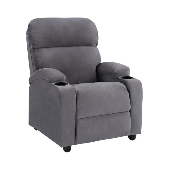 Πολυθρονα γκρι βελουδο relax με μηχανισμο hm0122.10 80x92x102υ εκ. **