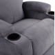 Πολυθρονα γκρι βελουδο relax με μηχανισμο hm0122.10 80x92x102υ εκ. **