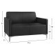 Καναπεσ 2θεσιοσ nellie hm3159.21 με μαυρο pu 113x71x71υ εκ. **