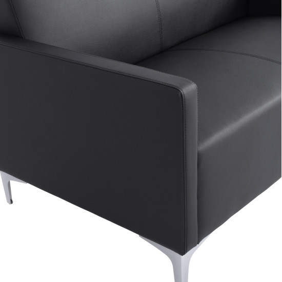 Καναπεσ 2θεσιοσ nellie hm3159.21 με μαυρο pu 113x71x71υ εκ. **