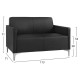 Καναπεσ 2θεσιοσ nellie hm3159.21 με μαυρο pu 113x71x71υ εκ. **