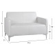 Καναπεσ 2θεσιοσ nellie hm3159.22 με λευκο pu 113x71x71υ εκ. **