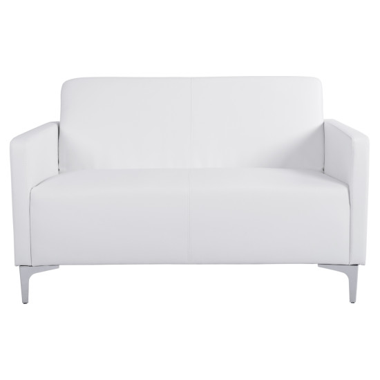 Καναπεσ 2θεσιοσ nellie hm3159.22 με λευκο pu 113x71x71υ εκ. **