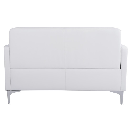 Καναπεσ 2θεσιοσ nellie hm3159.22 με λευκο pu 113x71x71υ εκ. **