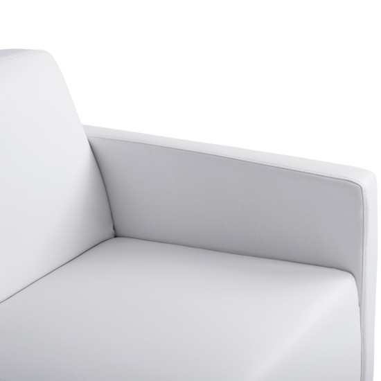 Καναπεσ 2θεσιοσ nellie hm3159.22 με λευκο pu 113x71x71υ εκ. **