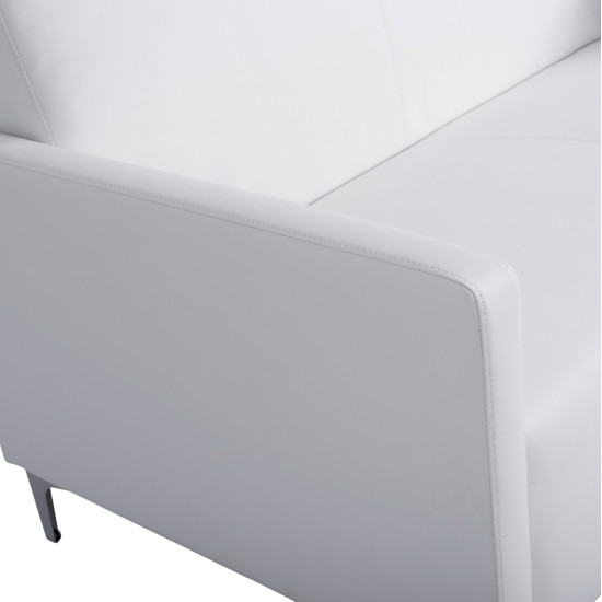 Καναπεσ 2θεσιοσ nellie hm3159.22 με λευκο pu 113x71x71υ εκ. **