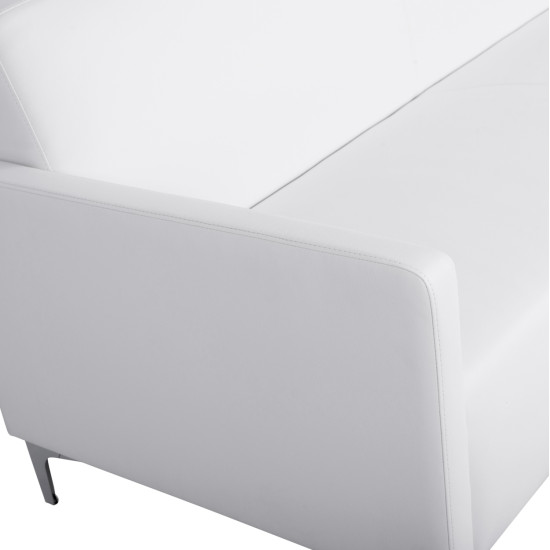 Καναπεσ 3θεσιοσ nellie hm3159.32 με λευκο pu 163x71x71υ εκ. **