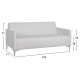 Καναπεσ 3θεσιοσ nellie hm3159.32 με λευκο pu 163x71x71υ εκ. **