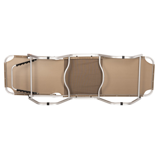 Ξαπλωστρα επαγγελματικη waldo αλουμινιου hm5071.80 moka 60x190x30-91 cm **