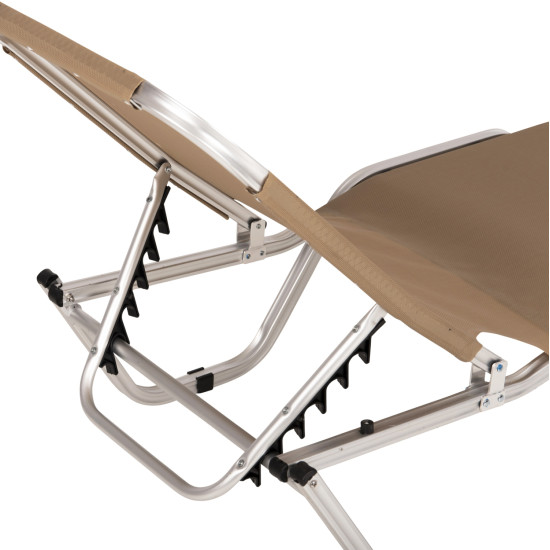 Ξαπλωστρα επαγγελματικη waldo αλουμινιου hm5071.80 moka 60x190x30-91 cm **