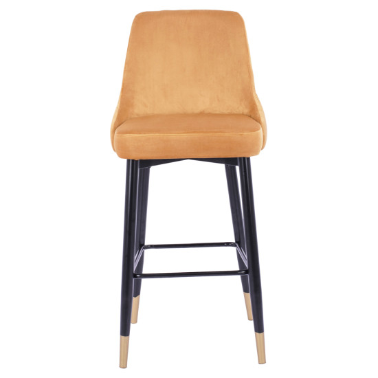ΣΚΑΜΠΟ ΜΠΑΡ SERENITY HM8519.09 ΒΕΛΟΥΔΟ ΧΡΥΣΟ ΜΕ ΜΕΤΑΛΛΙΚΟ ΣΚΕΛΕΤΟ 51Χ58Χ110Υ εκ. - 2τεμ **