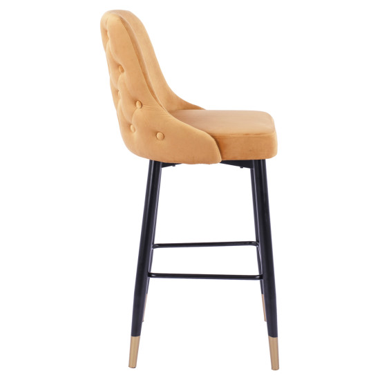 ΣΚΑΜΠΟ ΜΠΑΡ SERENITY HM8519.09 ΒΕΛΟΥΔΟ ΧΡΥΣΟ ΜΕ ΜΕΤΑΛΛΙΚΟ ΣΚΕΛΕΤΟ 51Χ58Χ110Υ εκ. - 2τεμ **