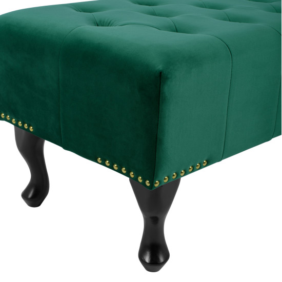 Ταμπουρε t.chesterfield emma hm226.03 κυπαρισσι βελουδο-μαυρα ποδια 80x45x40υεκ **