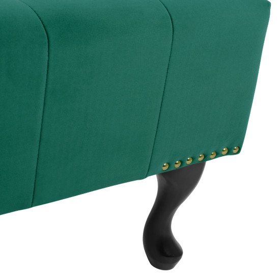 Ταμπουρε t.chesterfield emma hm226.03 κυπαρισσι βελουδο-μαυρα ποδια 80x45x40υεκ **