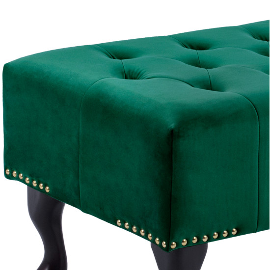 Ταμπουρε t.chesterfield emma hm226.03 κυπαρισσι βελουδο-μαυρα ποδια 80x45x40υεκ **