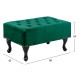 Ταμπουρε t.chesterfield emma hm226.03 κυπαρισσι βελουδο-μαυρα ποδια 80x45x40υεκ **