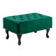 Ταμπουρε t.chesterfield emma hm226.03 κυπαρισσι βελουδο-μαυρα ποδια 80x45x40υεκ **