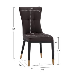 Καρεκλα sammy με καφε pu & μαυρο μεταλλικο σκελετο hm8722.12 46x54x95υ εκ. ** Καρεκλα sammy με καφε pu & μαυρο μεταλλικο σκελετο hm8722.12 46x54x95υ εκ. **