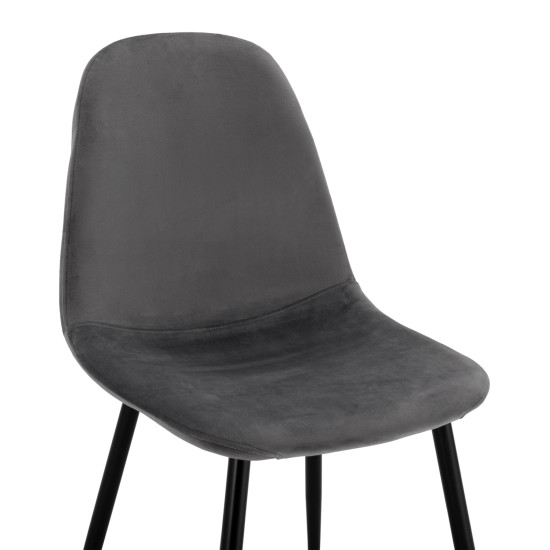 ΚΑΡΕΚΛΑ LEONARDO ΒΕΛΟΥΔΟ ΓΚΡΙ ΜΕ ΜΕΤΑΛΛΙΚΑ ΠΟΔΙΑ 45x53x85Υ εκ. HM00100.01 - 4τεμ ** ΚΑΡΕΚΛΑ LEONARDO ΒΕΛΟΥΔΟ ΓΚΡΙ ΜΕ ΜΕΤΑΛΛΙΚΑ ΠΟΔΙΑ 45x53x85Υ εκ. HM00100.01 - 4τεμ **